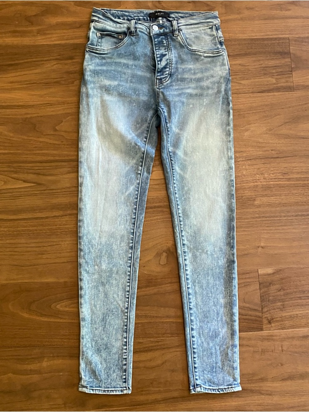 AMIRI Distressed Skinny Jeans Light Wash Size 30 Designer Denim